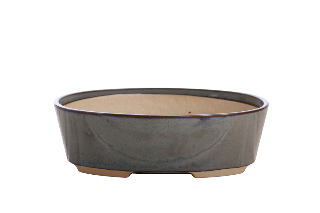 Willow Bonsai Ceramics Oval A Bonsai Pot 8 Inch – Straight‑Sided Oval Ceramic Bonsai & Succulent Planter, High‑Fired Frost‑Proof Stoneware with Drainage & Wiring Holes, Handmade in USA (Starry Night)