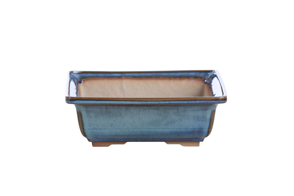 Willow Bonsai Ceramics Square Bonsai Pot 7 Inch – Low‑Profile Square Ceramic Bonsai & Succulent Planter with Accentuated Rim, High‑Fired Frost‑Proof Stoneware, Handmade in USA (Peacock 2025)