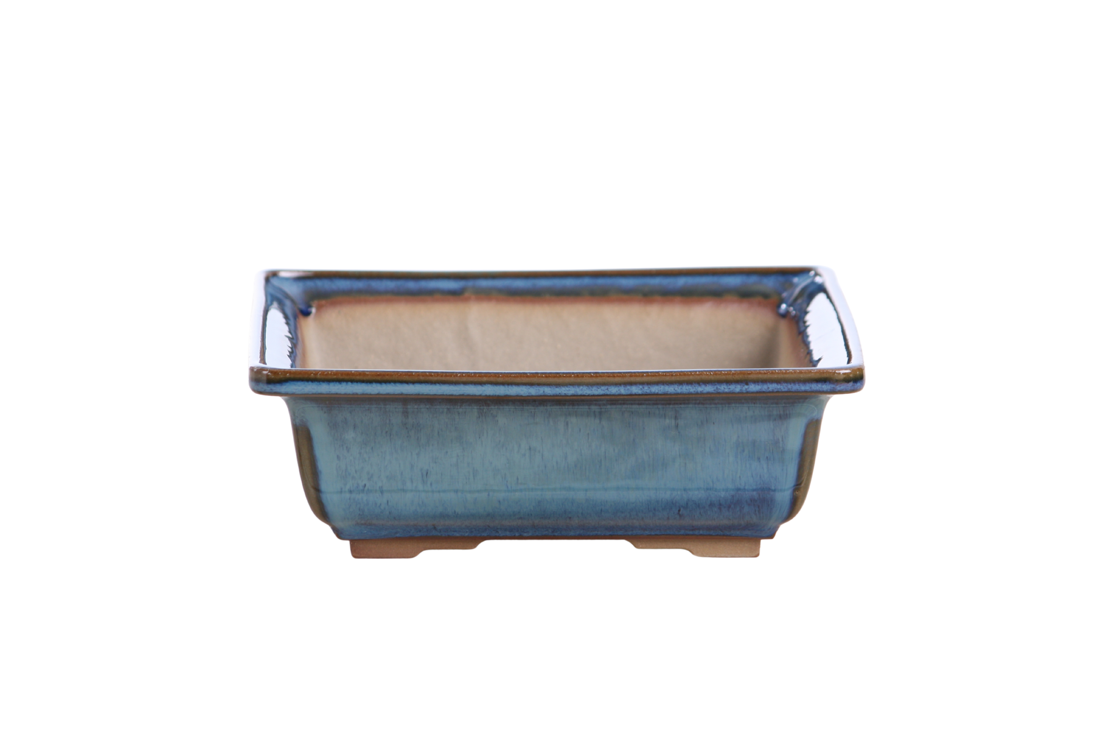 Willow Bonsai Ceramics Square Bonsai Pot 7 Inch – Low‑Profile Square Ceramic Bonsai & Succulent Planter with Accentuated Rim, High‑Fired Frost‑Proof Stoneware, Handmade in USA (Peacock 2025)