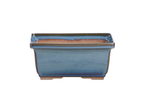 Willow Bonsai Ceramics Rectangle Deep Bonsai Pot 7 Inch – Higher‑Profile Rectangular Ceramic Bonsai & Succulent Planter with Accentuated Rim, High‑Fired Frost‑Proof Stoneware, Handmade in USA (Peacock 2025)