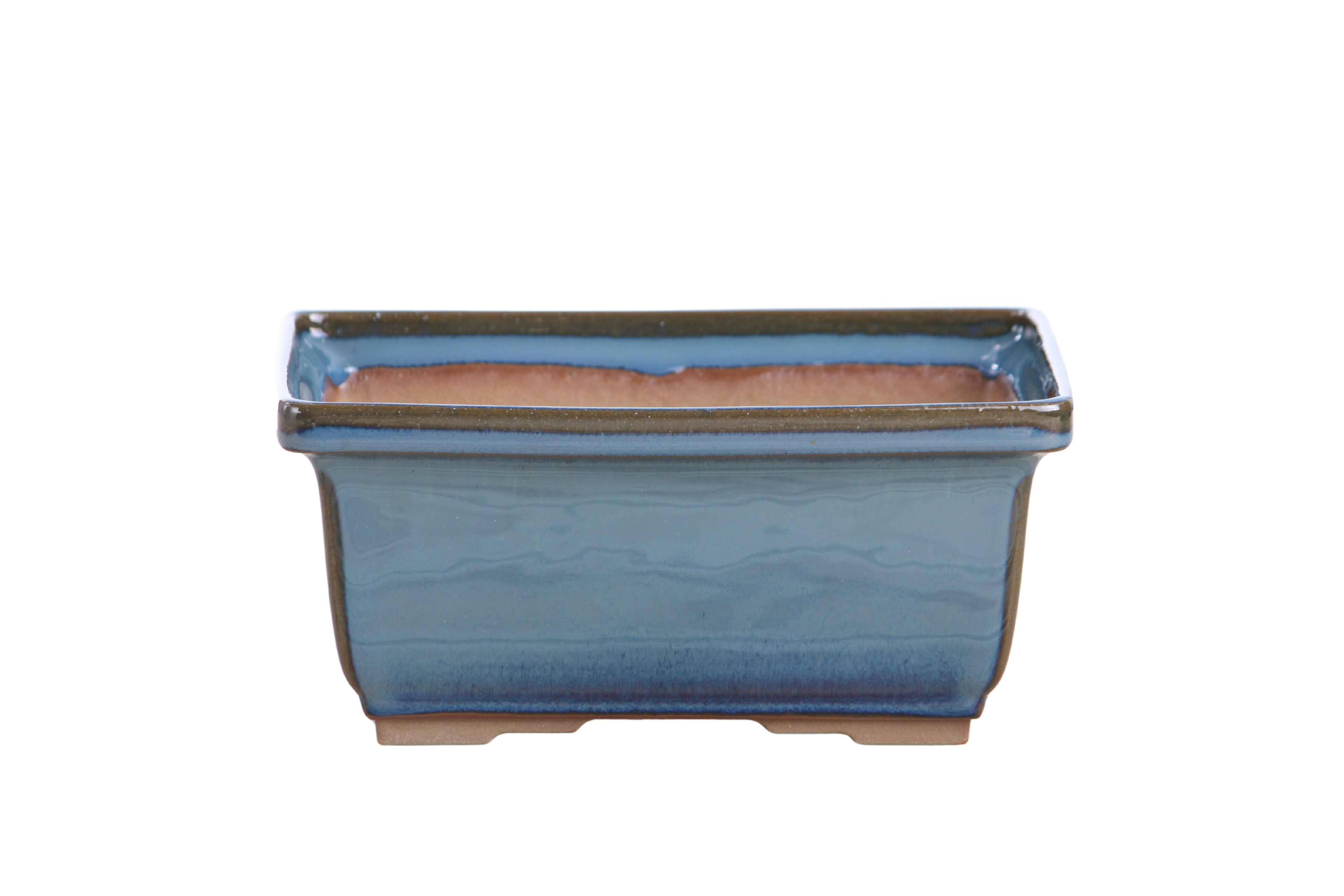 Willow Bonsai Ceramics Rectangle Deep Bonsai Pot 7 Inch – Higher‑Profile Rectangular Ceramic Bonsai & Succulent Planter with Accentuated Rim, High‑Fired Frost‑Proof Stoneware, Handmade in USA (Peacock 2025)
