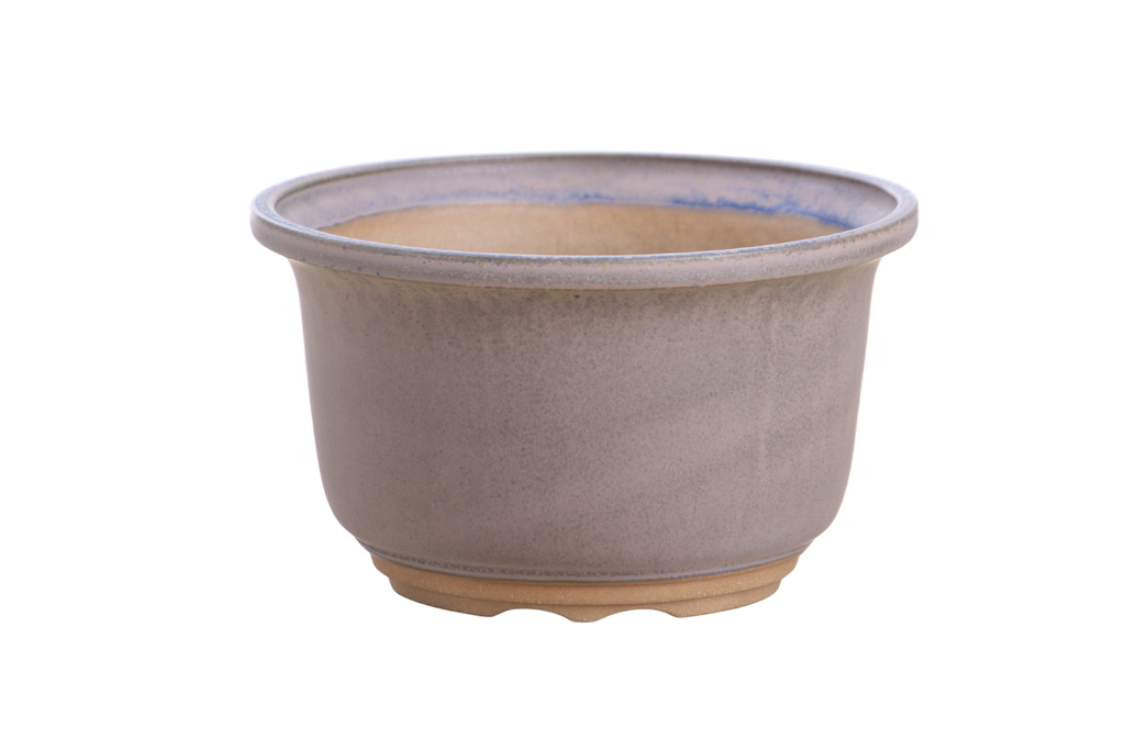 Willow Bonsai Ceramics Flute Bonsai Pot 6 Inch – Round Semi‑Cascade Ceramic Bonsai & Succulent Planter with Fluted Profile and Banded Base, High‑Fired Frost‑Proof Stoneware, Handmade in USA (Ocean)