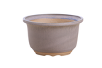 Willow Bonsai Ceramics Flute Bonsai Pot 6 Inch – Round Semi‑Cascade Ceramic Bonsai & Succulent Planter with Fluted Profile and Banded Base, High‑Fired Frost‑Proof Stoneware, Handmade in USA (Ocean)