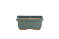 Willow Bonsai Ceramics Rectangle Deep Bonsai Pot 5 Inch – Higher‑Profile Rectangular Ceramic Bonsai & Succulent Planter with Accentuated Rim, High‑Fired Frost‑Proof Stoneware, Handmade in USA (Seaweed 2025)