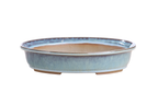 Willow Bonsai Ceramics Landscape Oval A Bonsai Pot 10 Inch – Large Oval Ceramic Bonsai Planter for Forest, Group & Specimen Tree Plantings, High‑Fired Frost‑Proof Stoneware, Handmade in USA (Glacier)