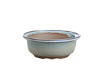 Willow Bonsai Ceramics Round Bonsai Pot 6 Inch – Round Ceramic Bonsai & Succulent Planter with Accentuated Rim and Sculpted Foot Ring, High‑Fired Frost‑Proof Stoneware, Handmade in USA (Glacier)
