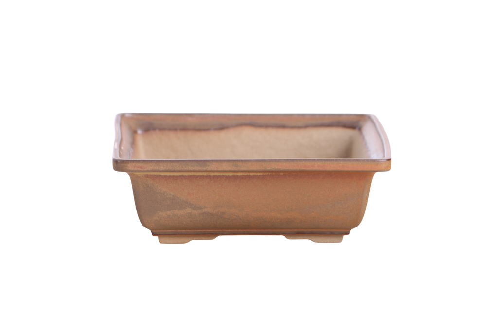 Willow Bonsai Ceramics Square Bonsai Pot 7 Inch – Low‑Profile Square Ceramic Bonsai & Succulent Planter with Accentuated Rim, High‑Fired Frost‑Proof Stoneware, Handmade in USA (Deep Stone)