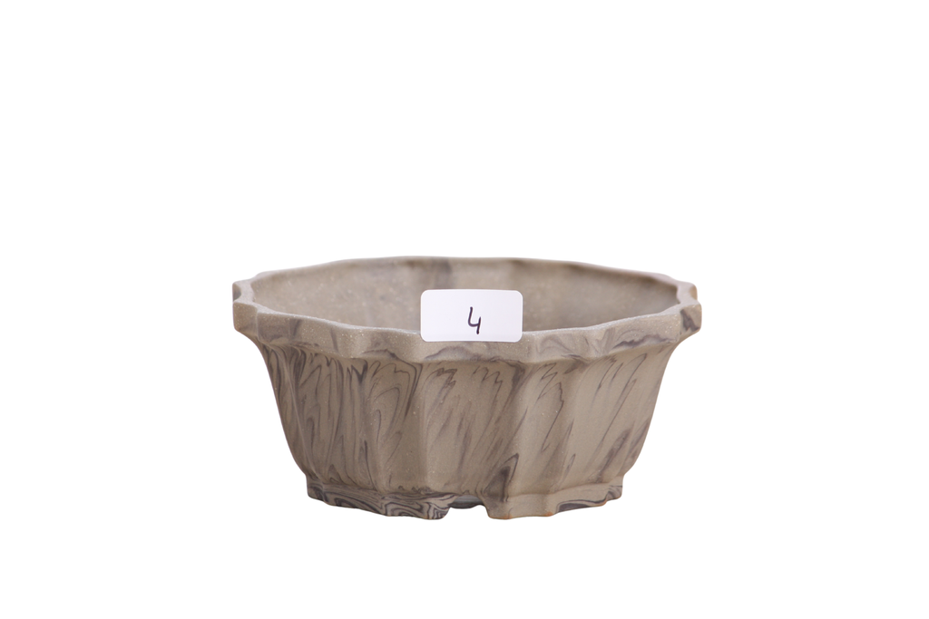Willow Bonsai Ceramics Flower Design Bonsai Pot 4.5 Inch – Elegant Ceramic Bonsai & Succulent Planter, High‑Fired Frost‑Proof Stoneware with Drainage & Wiring Holes, Handmade in USA (Limited Edition 4)