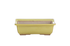 Willow Bonsai Ceramics Rectangle Bonsai Pot 8 Inch – Lower‑Profile Rectangular Ceramic Bonsai & Succulent Planter with Accentuated Rim, High‑Fired Frost‑Proof Stoneware, Handmade in USA (Yellow)