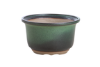 Willow Bonsai Ceramics Flute Bonsai Pot 6 Inch – Round Semi‑Cascade Ceramic Bonsai & Succulent Planter with Fluted Profile and Banded Base, High‑Fired Frost‑Proof Stoneware, Handmade in USA (Avocado)
