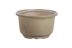 Willow Bonsai Ceramics Flute Bonsai Pot 6 Inch – Round Semi‑Cascade Ceramic Bonsai & Succulent Planter with Fluted Profile and Banded Base, High‑Fired Frost‑Proof Stoneware, Handmade in USA (Speckled Moss)