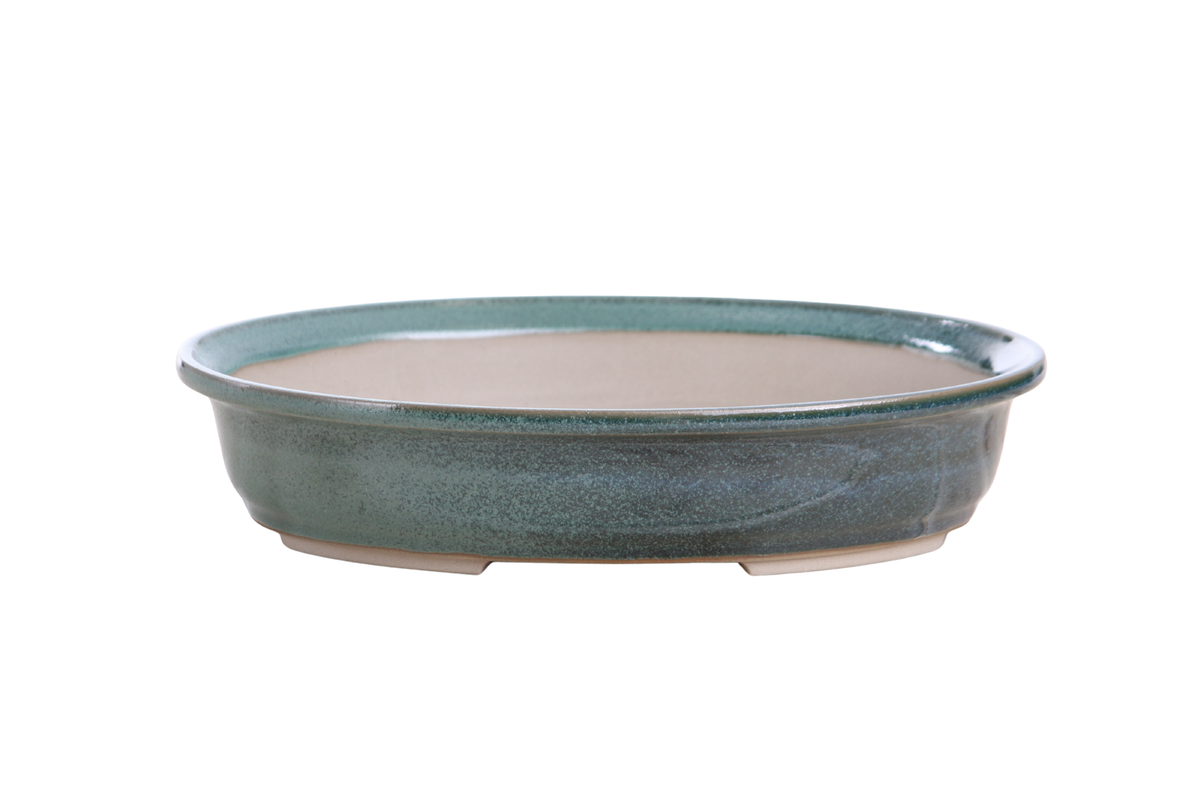 Willow Bonsai Ceramics Landscape Oval A Bonsai Pot 10 Inch – Large Oval Ceramic Bonsai Planter for Forest, Group & Specimen Tree Plantings, High‑Fired Frost‑Proof Stoneware, Handmade in USA (Seaweed 2025)
