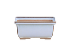 Willow Bonsai Ceramics Rectangle Deep Bonsai Pot 7 Inch – Higher‑Profile Rectangular Ceramic Bonsai & Succulent Planter with Accentuated Rim, High‑Fired Frost‑Proof Stoneware, Handmade in USA (Glacier)