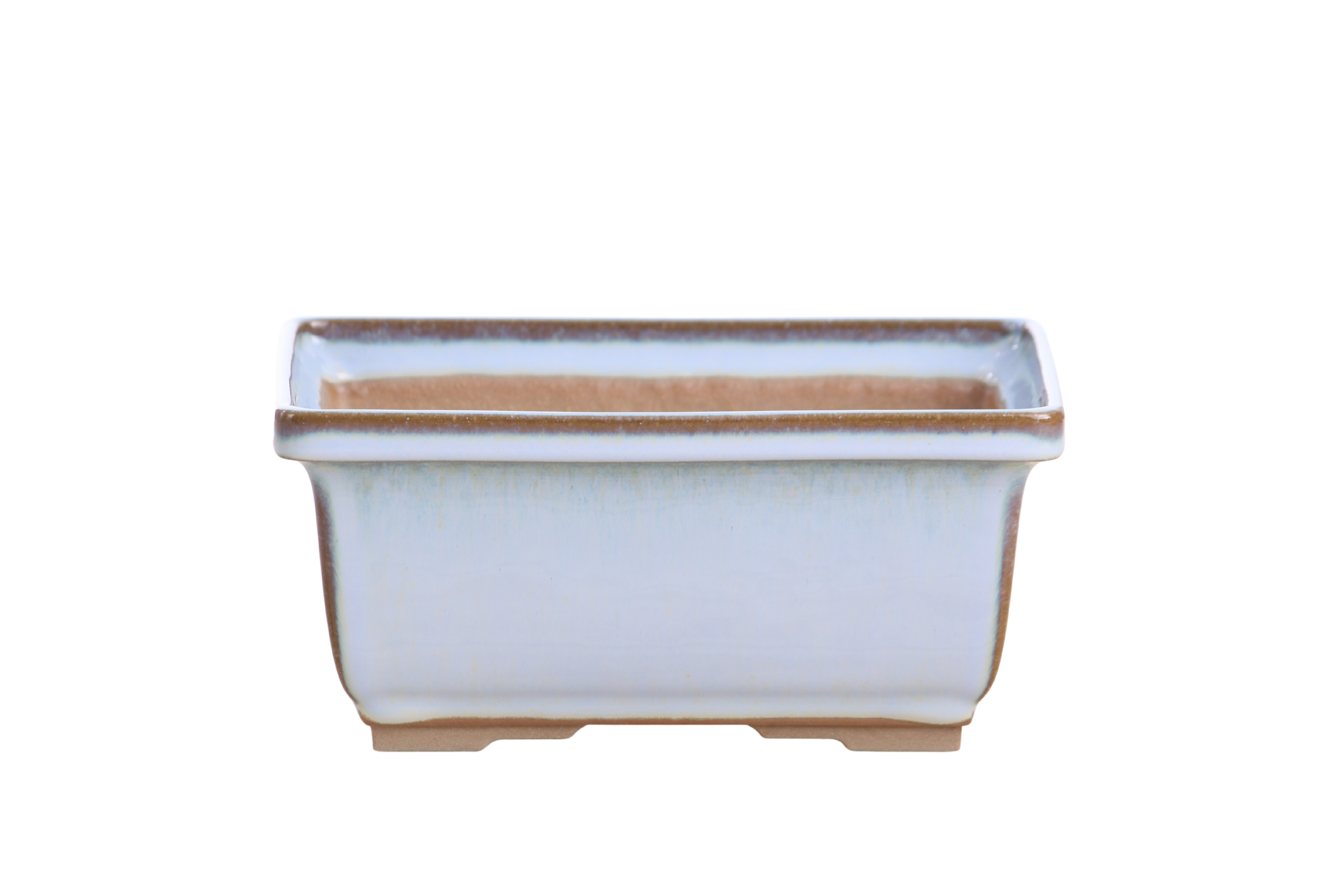 Willow Bonsai Ceramics Rectangle Deep Bonsai Pot 7 Inch – Higher‑Profile Rectangular Ceramic Bonsai & Succulent Planter with Accentuated Rim, High‑Fired Frost‑Proof Stoneware, Handmade in USA (Glacier)