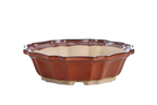 Willow Bonsai Ceramics Flower Design Bonsai Pot 10 Inch – Elegant Ceramic Bonsai & Succulent Planter, High‑Fired Frost‑Proof Stoneware with Drainage & Wiring Holes, Handmade in USA (Sunset)