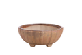 Willow Bonsai Ceramics Lily Bonsai Pot 6 Inch – Sculpted Rounded Ceramic Bonsai & Succulent Planter with Wavy Profile, High‑Fired Frost‑Proof Stoneware, Handmade in USA (Deep Stone)