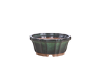Willow Bonsai Ceramics Flower Design Bonsai Pot 4.5 Inch – Elegant Ceramic Bonsai & Succulent Planter, High‑Fired Frost‑Proof Stoneware with Drainage & Wiring Holes, Handmade in USA (Avocado)