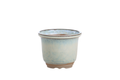 Willow Bonsai Ceramics Flute Bonsai Pot 4 Inch – Round Semi‑Cascade Ceramic Bonsai & Succulent Planter with Fluted Profile and Banded Base, High‑Fired Frost‑Proof Stoneware, Handmade in USA (Glacier)
