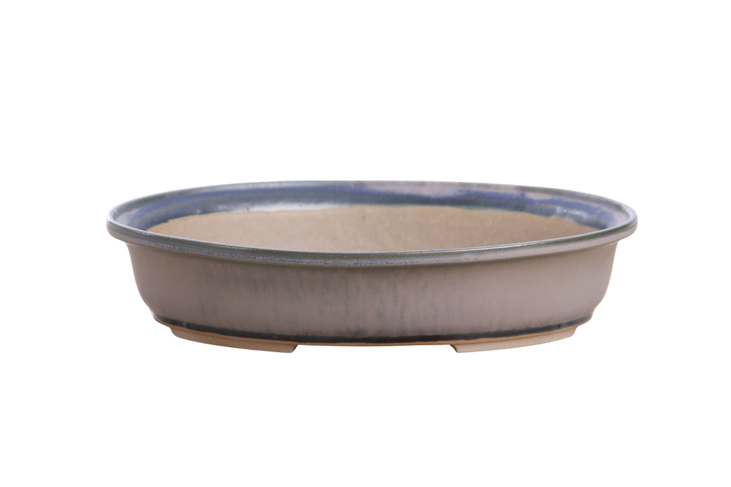 Willow Bonsai Ceramics Landscape Oval A Bonsai Pot 10 Inch – Large Oval Ceramic Bonsai Planter for Forest, Group & Specimen Tree Plantings, High‑Fired Frost‑Proof Stoneware, Handmade in USA (Ocean)