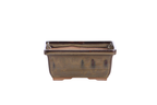 Willow Bonsai Ceramics Rectangle Deep Bonsai Pot 5 Inch – Higher‑Profile Rectangular Ceramic Bonsai & Succulent Planter with Accentuated Rim, High‑Fired Frost‑Proof Stoneware, Handmade in USA (Dark Honey)
