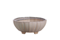 Willow Bonsai Ceramics Lily Bonsai Pot 6 Inch – Sculpted Rounded Ceramic Bonsai & Succulent Planter with Wavy Profile, High‑Fired Frost‑Proof Stoneware, Handmade in USA (Ocean)