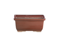 Willow Bonsai Ceramics Rectangle Deep Bonsai Pot 7 Inch – Higher‑Profile Rectangular Ceramic Bonsai & Succulent Planter with Accentuated Rim, High‑Fired Frost‑Proof Stoneware, Handmade in USA (Sunset)