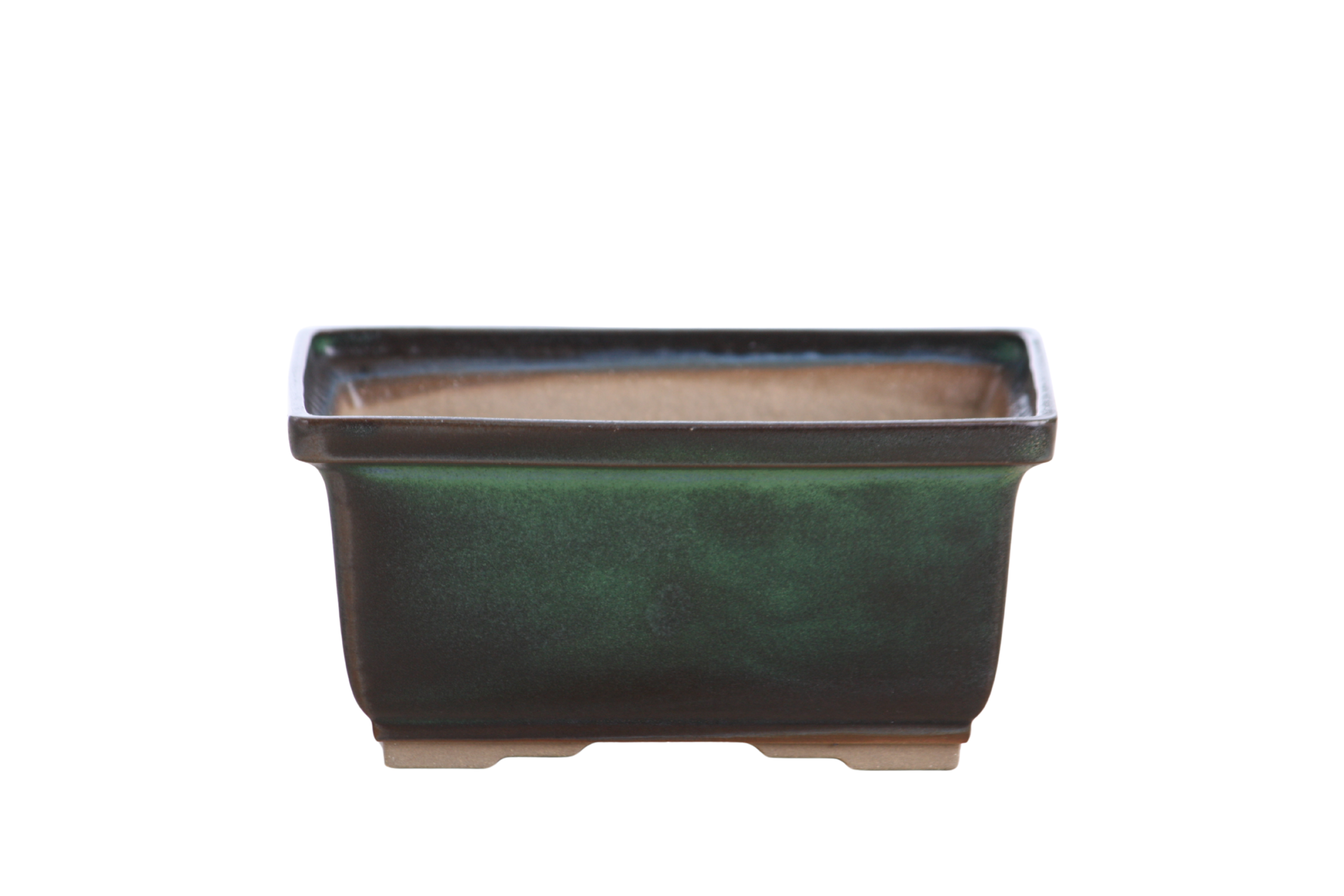 Willow Bonsai Ceramics Rectangle Deep Bonsai Pot 6 Inch – Higher‑Profile Rectangular Ceramic Bonsai & Succulent Planter with Accentuated Rim, High‑Fired Frost‑Proof Stoneware, Handmade in USA (Avocado)