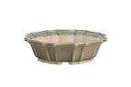Willow Bonsai Ceramics Flower Design Bonsai Pot 10 Inch – Elegant Ceramic Bonsai & Succulent Planter, High‑Fired Frost‑Proof Stoneware with Drainage & Wiring Holes, Handmade in USA (Speckled Moss)