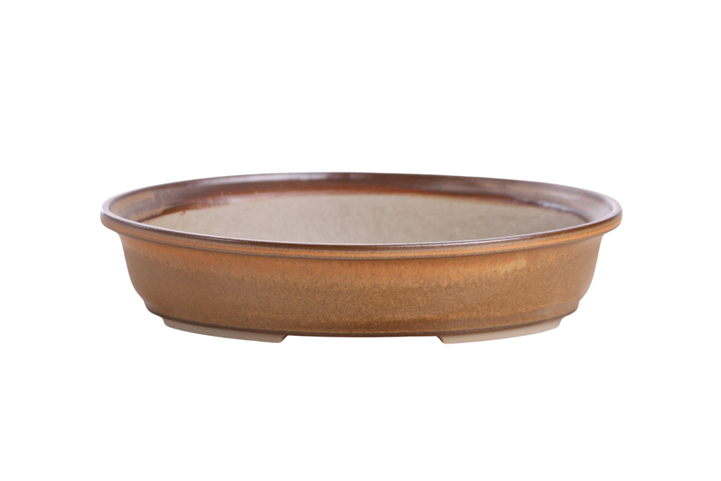 Willow Bonsai Ceramics Landscape Oval A Bonsai Pot 10 Inch – Large Oval Ceramic Bonsai Planter for Forest, Group & Specimen Tree Plantings, High‑Fired Frost‑Proof Stoneware, Handmade in USA (Deep Stone)