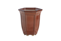 Willow Bonsai Ceramics Hexagonal Windowed Cascade Bonsai Pot 5 Inch – Tall Ceramic Cascade Planter, High‑Fired Frost‑Proof Stoneware with Drainage & Wiring Holes, Handmade in USA (Sunset)