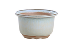 Willow Bonsai Ceramics Flute Bonsai Pot 6 Inch – Round Semi‑Cascade Ceramic Bonsai & Succulent Planter with Fluted Profile and Banded Base, High‑Fired Frost‑Proof Stoneware, Handmade in USA (Glacier)