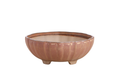 Willow Bonsai Ceramics Lily Bonsai Pot 7 Inch – Sculpted Rounded Ceramic Bonsai & Succulent Planter with Wavy Profile, High‑Fired Frost‑Proof Stoneware, Handmade in USA (Deep Stone)