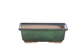Willow Bonsai Ceramics Rectangle Bonsai Pot 8 Inch – Lower‑Profile Rectangular Ceramic Bonsai & Succulent Planter with Accentuated Rim, High‑Fired Frost‑Proof Stoneware, Handmade in USA (Avocado)