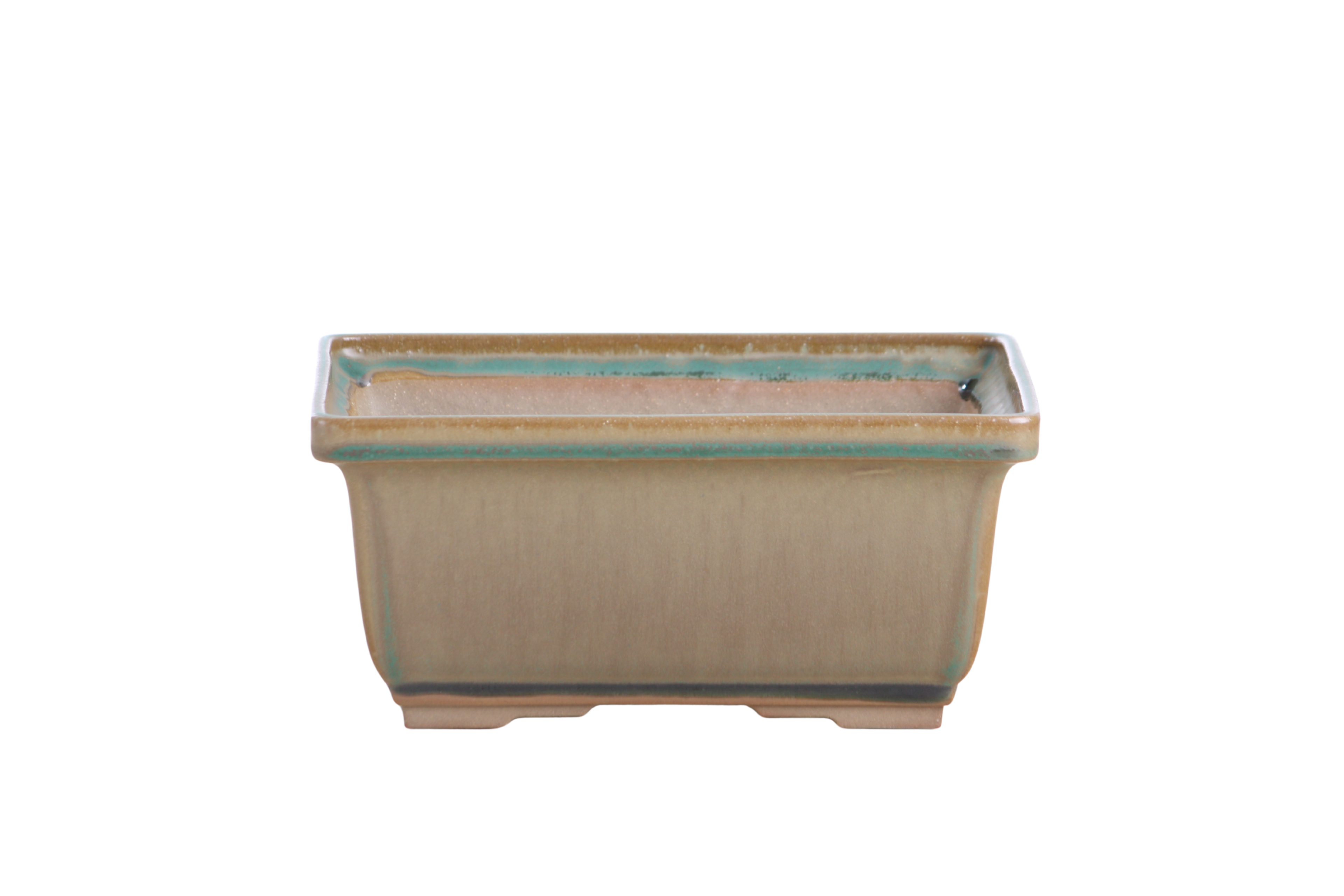 Willow Bonsai Ceramics Rectangle Deep Bonsai Pot 7 Inch – Higher‑Profile Rectangular Ceramic Bonsai & Succulent Planter with Accentuated Rim, High‑Fired Frost‑Proof Stoneware, Handmade in USA (Speckled Moss)