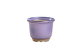 Willow Bonsai Ceramics Flute Bonsai Pot 4 Inch – Round Semi‑Cascade Ceramic Bonsai & Succulent Planter with Fluted Profile and Banded Base, High‑Fired Frost‑Proof Stoneware, Handmade in USA (Purple)