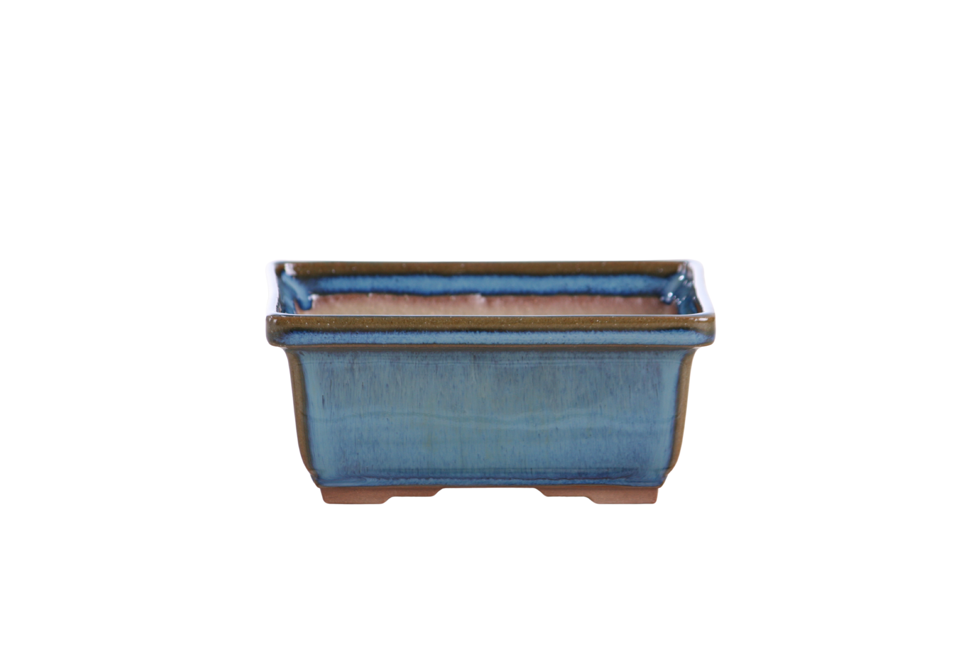 Willow Bonsai Ceramics Rectangle Deep Bonsai Pot 5 Inch – Higher‑Profile Rectangular Ceramic Bonsai & Succulent Planter with Accentuated Rim, High‑Fired Frost‑Proof Stoneware, Handmade in USA (Peacock 2025)