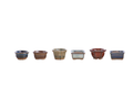 Willow Bonsai Ceramics 1 Inch Shito Bonsai Pot Set of 6 – Mini Handmade Ceramic Bonsai & Succulent Pots, High‑Fired Stoneware with Drainage, Made in USA (Set A)