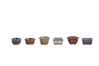 Willow Bonsai Ceramics 1 Inch Shito Bonsai Pot Set of 6 – Mini Handmade Ceramic Bonsai & Succulent Pots, High‑Fired Stoneware with Drainage, Made in USA (Set A)