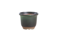 Willow Bonsai Ceramics Flute Bonsai Pot 4 Inch – Round Semi‑Cascade Ceramic Bonsai & Succulent Planter with Fluted Profile and Banded Base, High‑Fired Frost‑Proof Stoneware, Handmade in USA (Avocado)