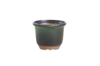 Willow Bonsai Ceramics Flute Bonsai Pot 4 Inch – Round Semi‑Cascade Ceramic Bonsai & Succulent Planter with Fluted Profile and Banded Base, High‑Fired Frost‑Proof Stoneware, Handmade in USA (Avocado)