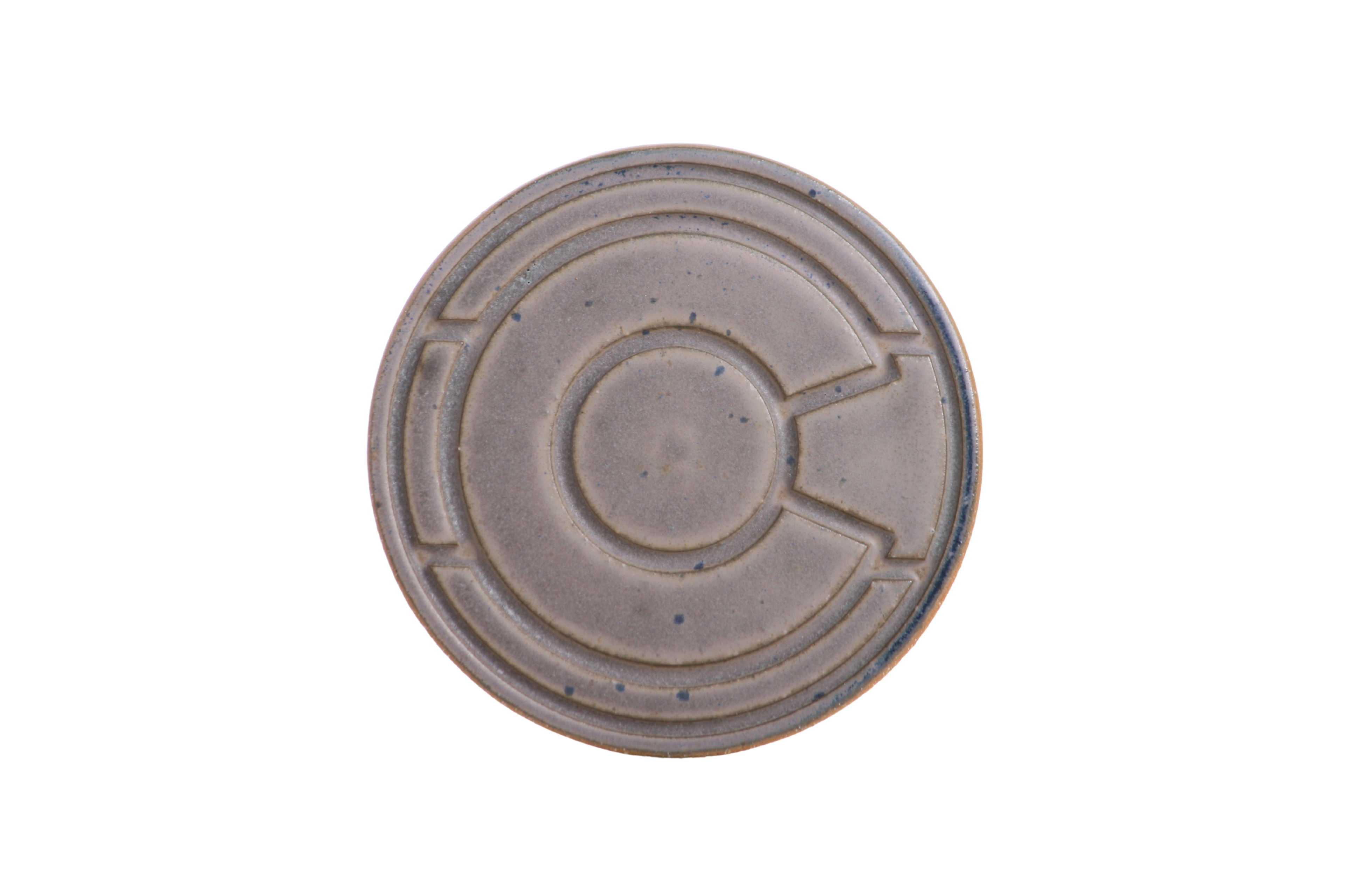 Willow Bonsai Ceramics Colorado Ceramic Coaster – 4 Inch Handmade Stoneware Drink Coaster with Indented Moat Design, Reactive Glazes, Cork Backing Pads, Made in Colorado, USA (Ocean)