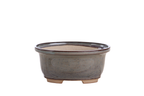 Willow Bonsai Ceramics Fat Bonsai Pot 5.5 Inch – Bold Oval Ceramic Bonsai & Succulent Planter with Accentuated Rim, High‑Fired Frost‑Proof Stoneware, Handmade in USA (Starry Night)