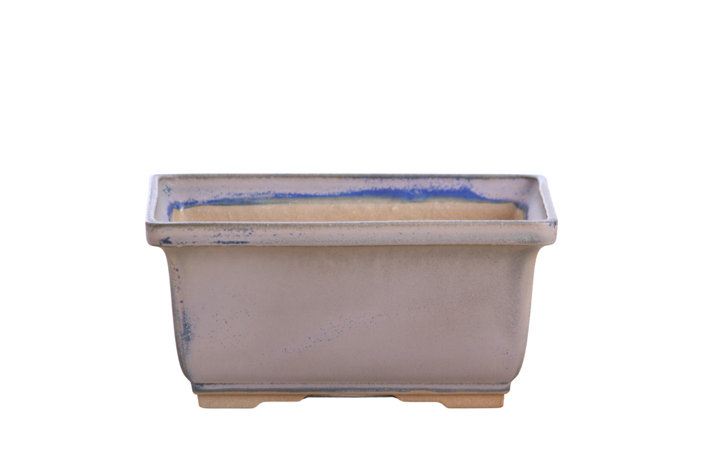 Willow Bonsai Ceramics Rectangle Deep Bonsai Pot 6 Inch – Higher‑Profile Rectangular Ceramic Bonsai & Succulent Planter with Accentuated Rim, High‑Fired Frost‑Proof Stoneware, Handmade in USA (Ocean)