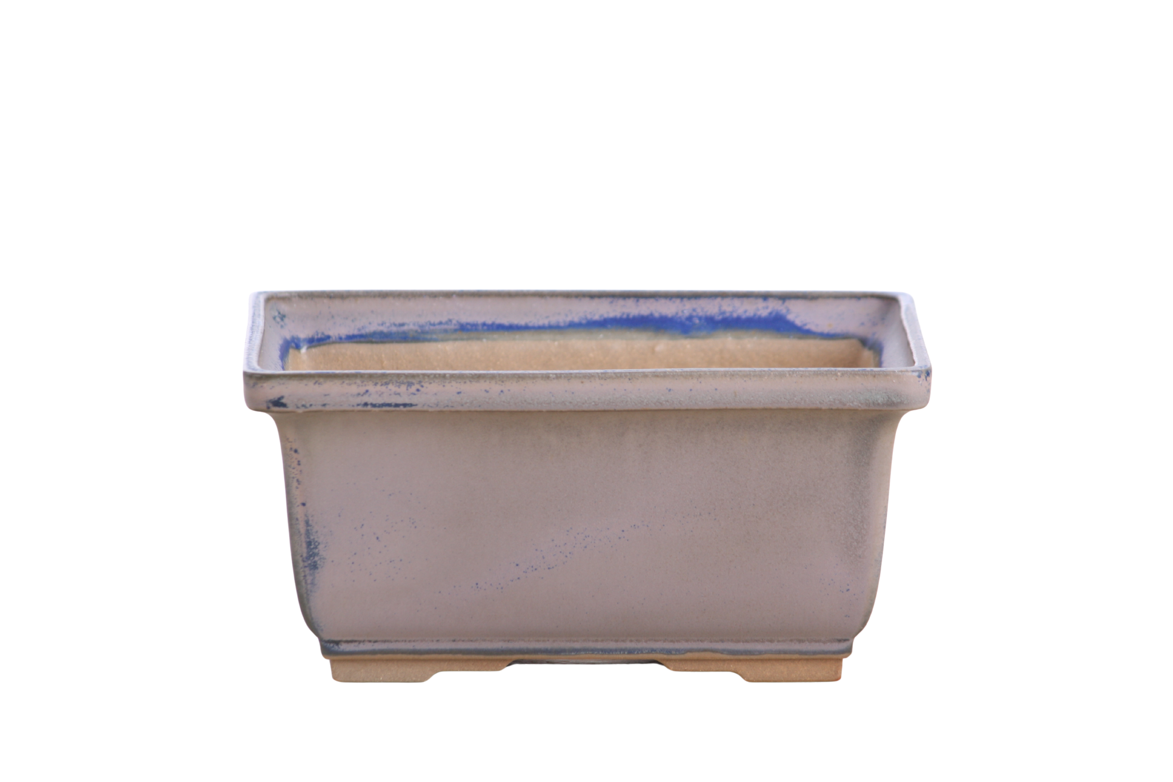 Willow Bonsai Ceramics Rectangle Deep Bonsai Pot 6 Inch – Higher‑Profile Rectangular Ceramic Bonsai & Succulent Planter with Accentuated Rim, High‑Fired Frost‑Proof Stoneware, Handmade in USA (Ocean)