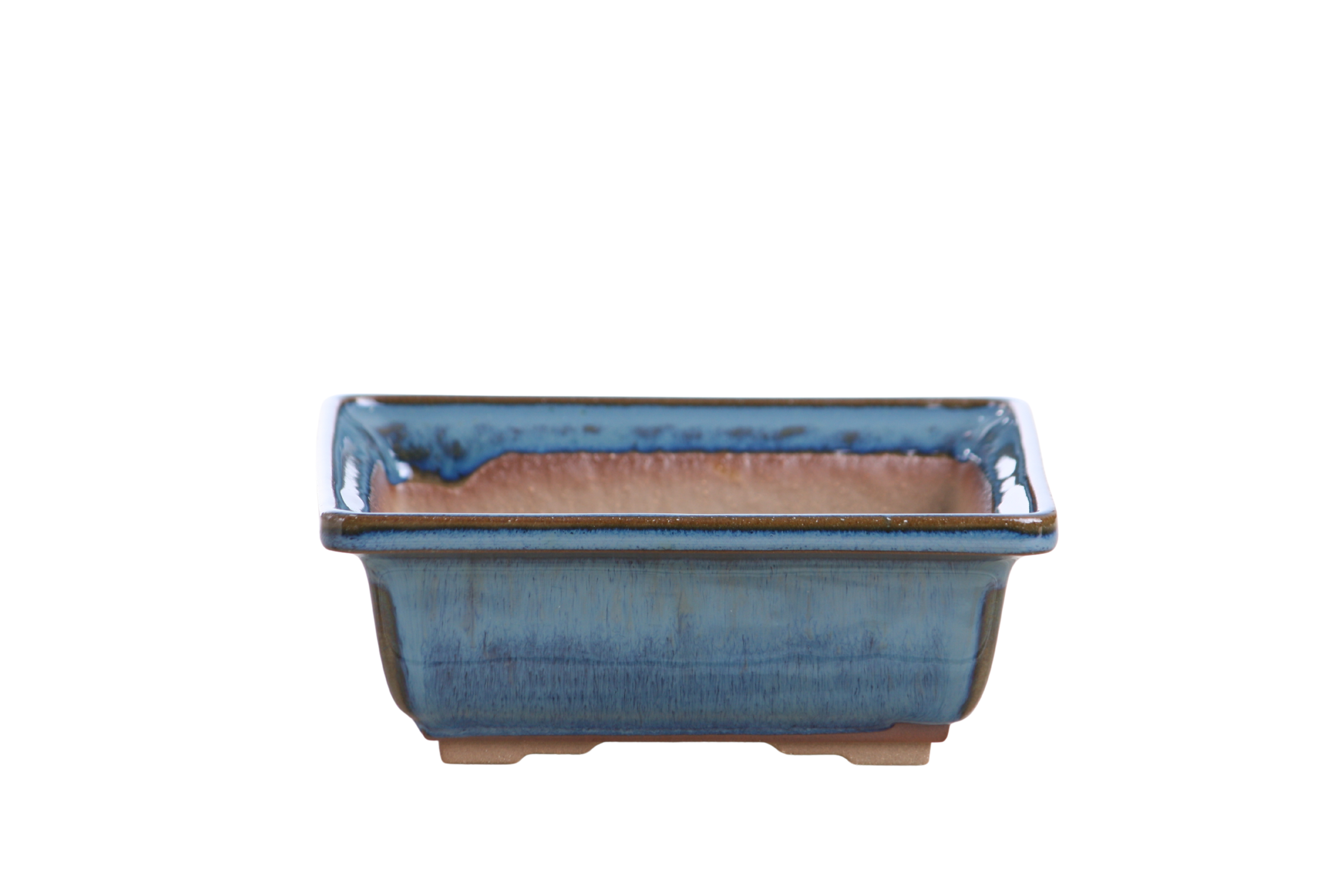 Willow Bonsai Ceramics Square Bonsai Pot 6 Inch – Low‑Profile Square Ceramic Bonsai & Succulent Planter with Accentuated Rim, High‑Fired Frost‑Proof Stoneware, Handmade in USA (Peacock 2025)