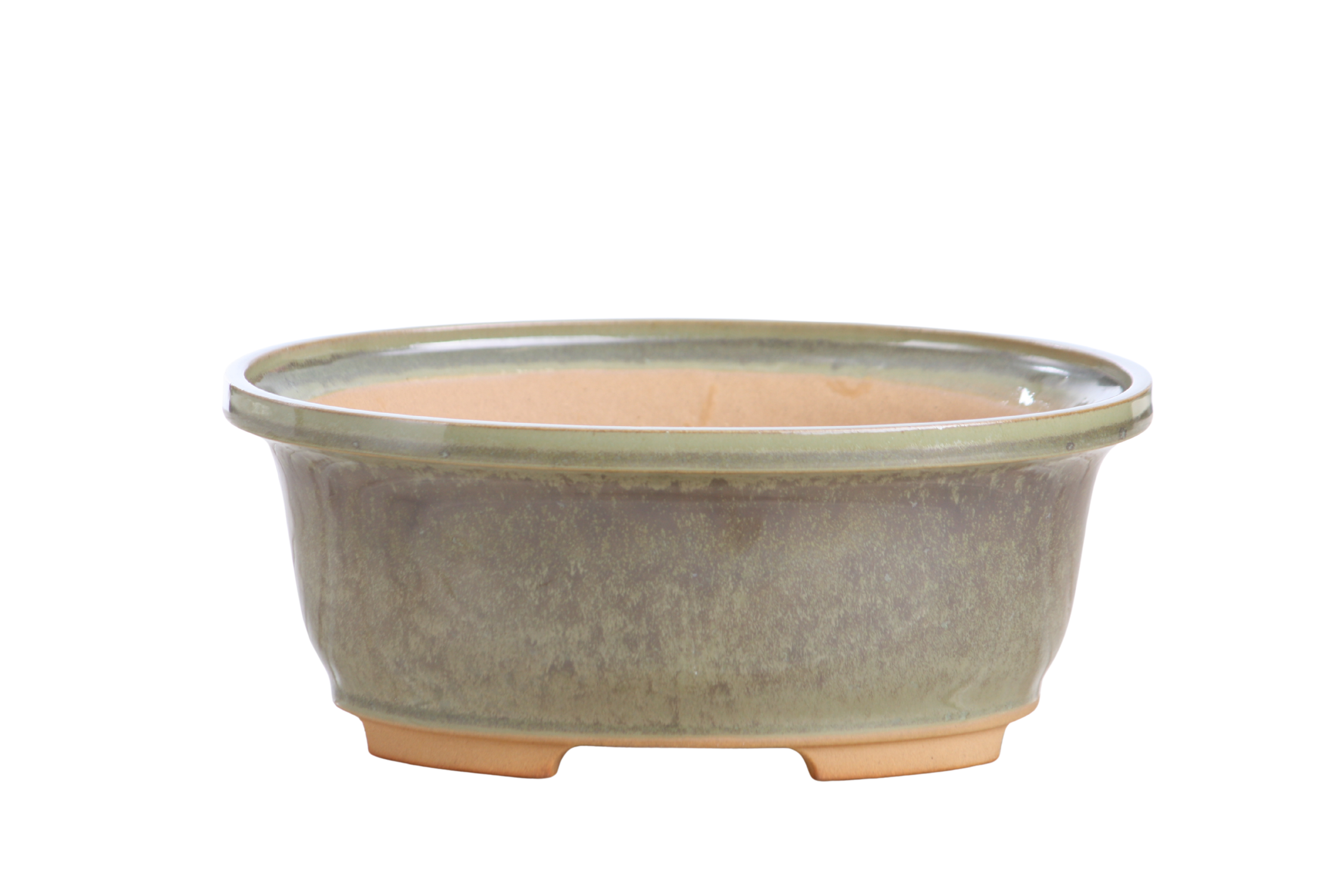 Willow Bonsai Ceramics Fat Bonsai Pot 7.5 Inch – Bold Oval Ceramic Bonsai & Succulent Planter with Accentuated Rim, High‑Fired Frost‑Proof Stoneware, Handmade in USA (Copenhagen)