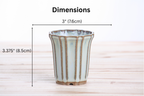 Willow Bonsai Ceramics Flower Design Cascade Bonsai Pot 3 Inch – Elegant Tall Ceramic Bonsai & Succulent Planter, High‑Fired Frost‑Proof Stoneware with Drainage & Wiring Holes, Handmade in USA (Glacier)