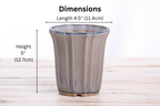 Willow Bonsai Ceramics Flower Design Cascade Bonsai Pot 4.5 Inch – Elegant Tall Ceramic Bonsai & Succulent Planter, High‑Fired Frost‑Proof Stoneware with Drainage & Wiring Holes, Handmade in USA (Ocean)
