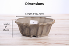 Willow Bonsai Ceramics Flower Design Bonsai Pot 5 Inch – Elegant Ceramic Bonsai & Succulent Planter, High‑Fired Frost‑Proof Stoneware with Drainage & Wiring Holes, Handmade in USA (Limited Edition 10)