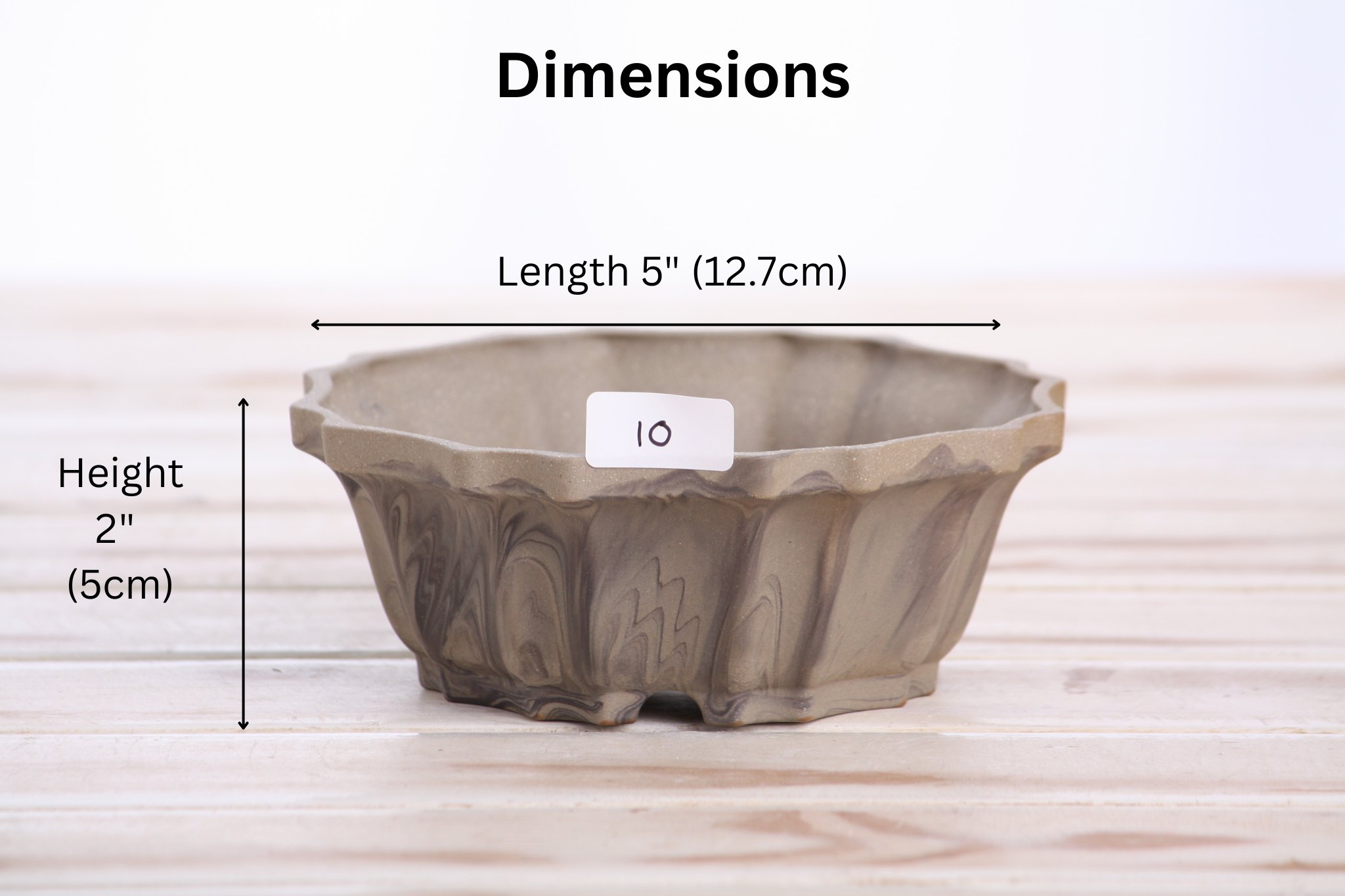 Willow Bonsai Ceramics Flower Design Bonsai Pot 5 Inch – Elegant Ceramic Bonsai & Succulent Planter, High‑Fired Frost‑Proof Stoneware with Drainage & Wiring Holes, Handmade in USA (Limited Edition 10)